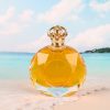 Glass Perfume Bottle With Gold Metal Zinc Alloy Crown Cap
